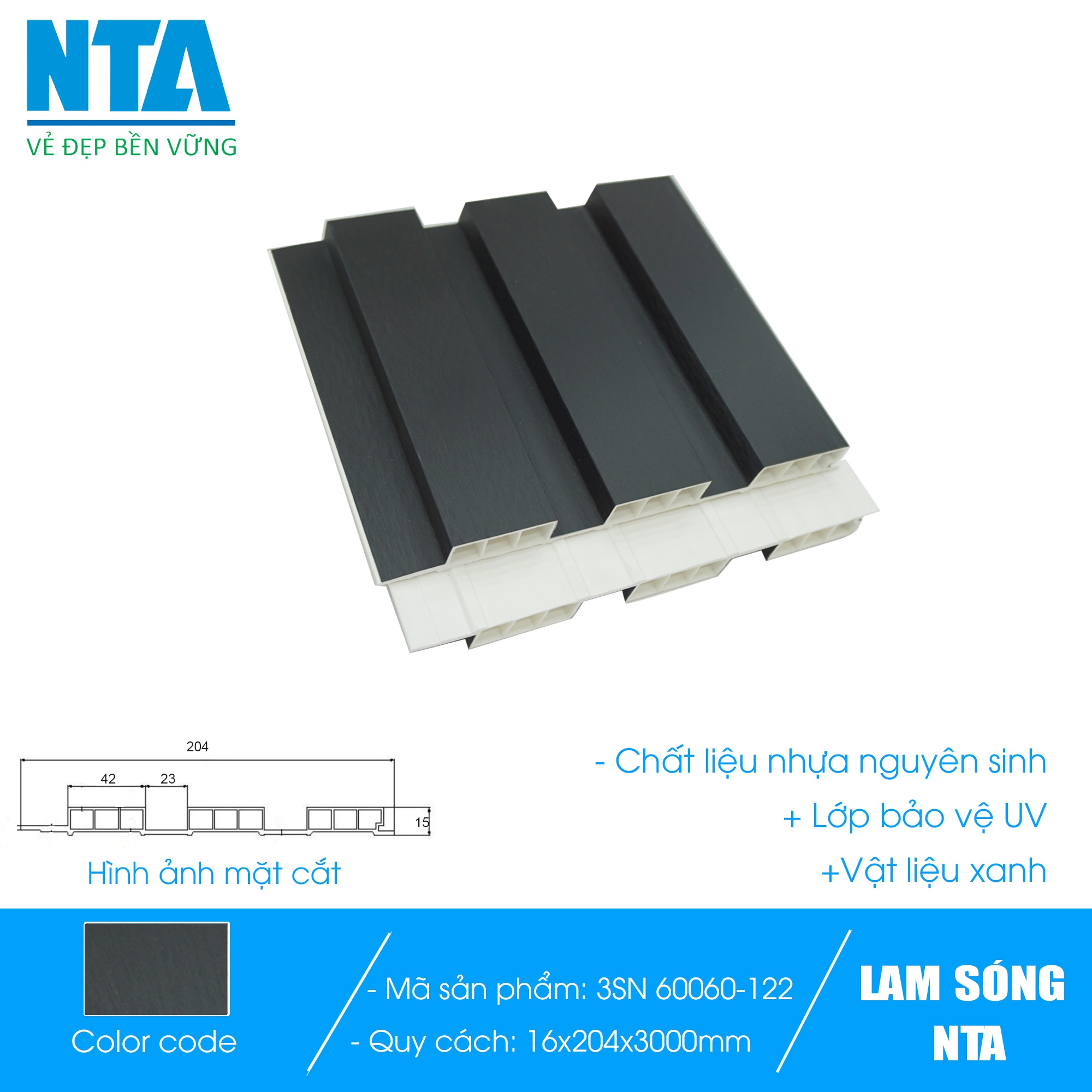 Lam 3 sóng nhỏ NTA-60060-122