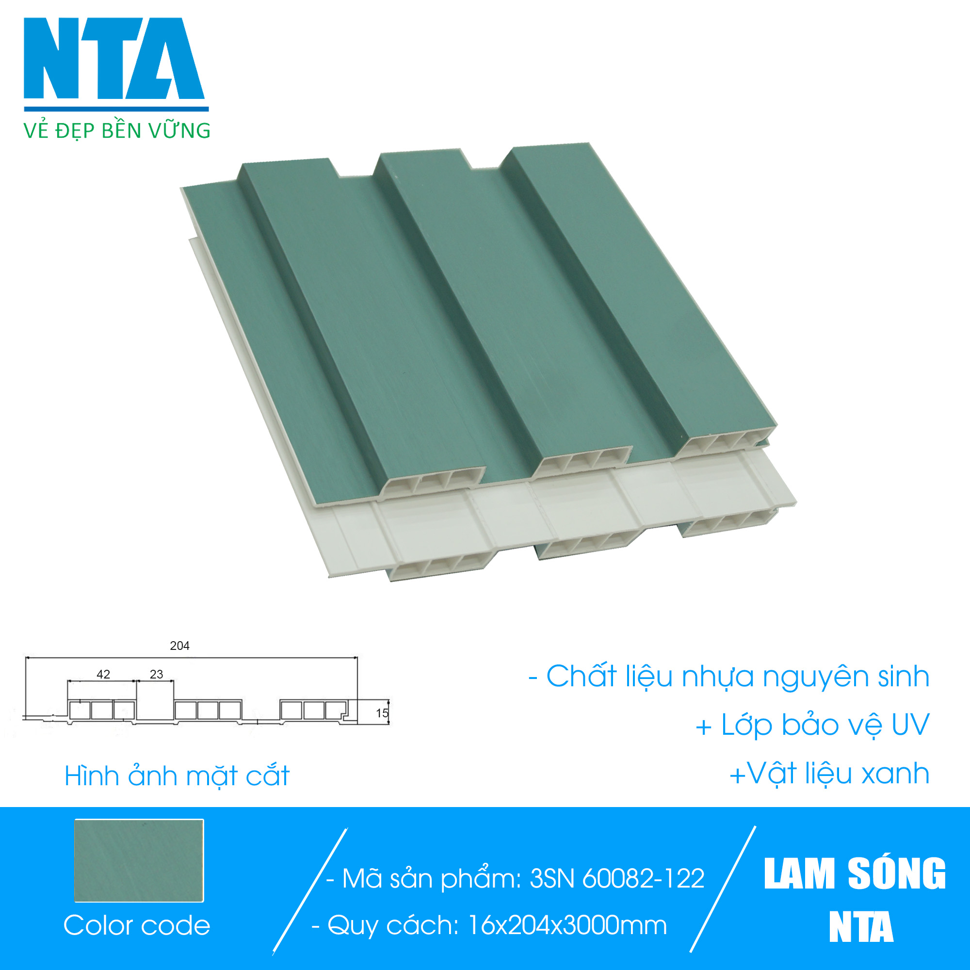 Lam 3 sóng nhỏ NTA-60082-122