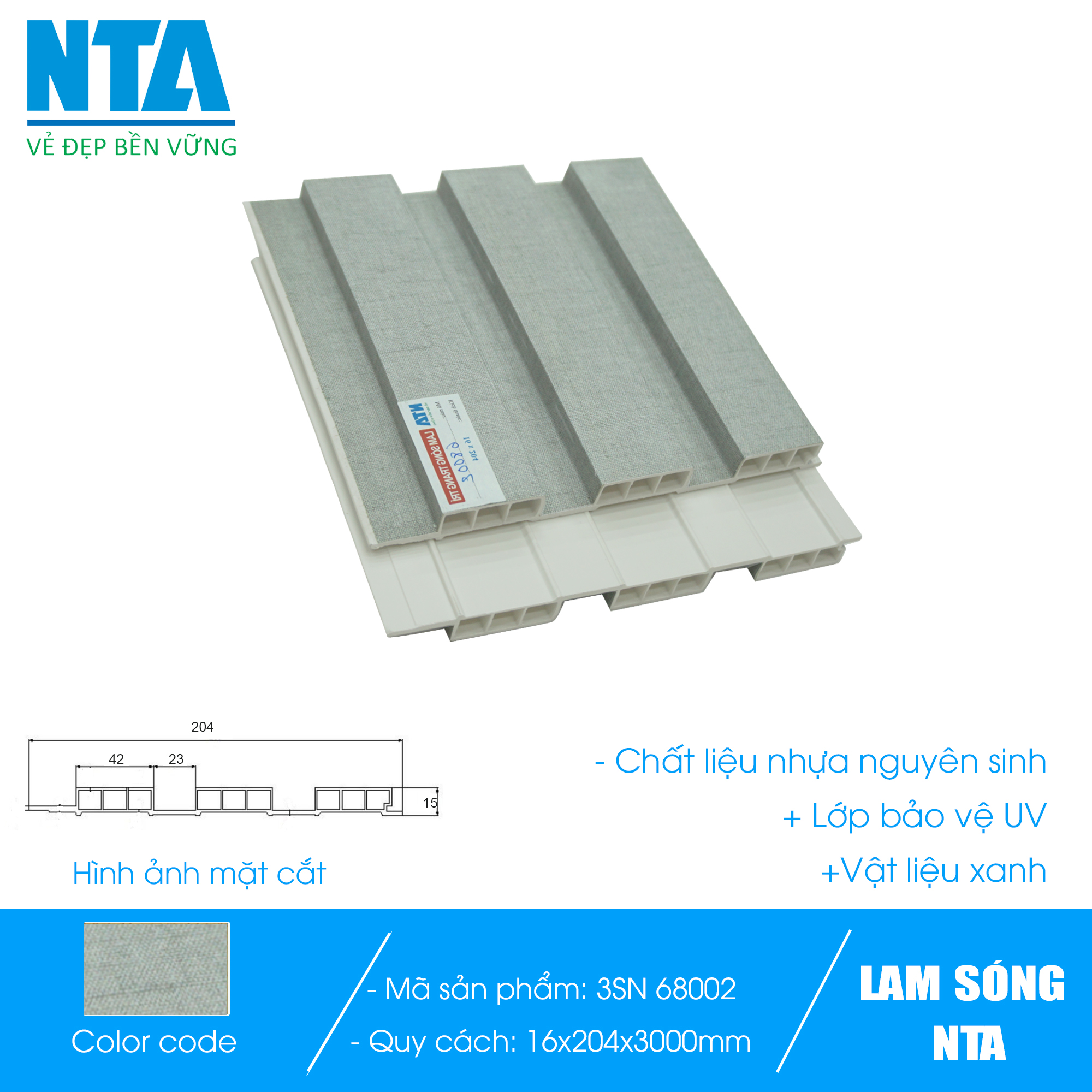 Lam 3 sóng nhỏ NTA-68002