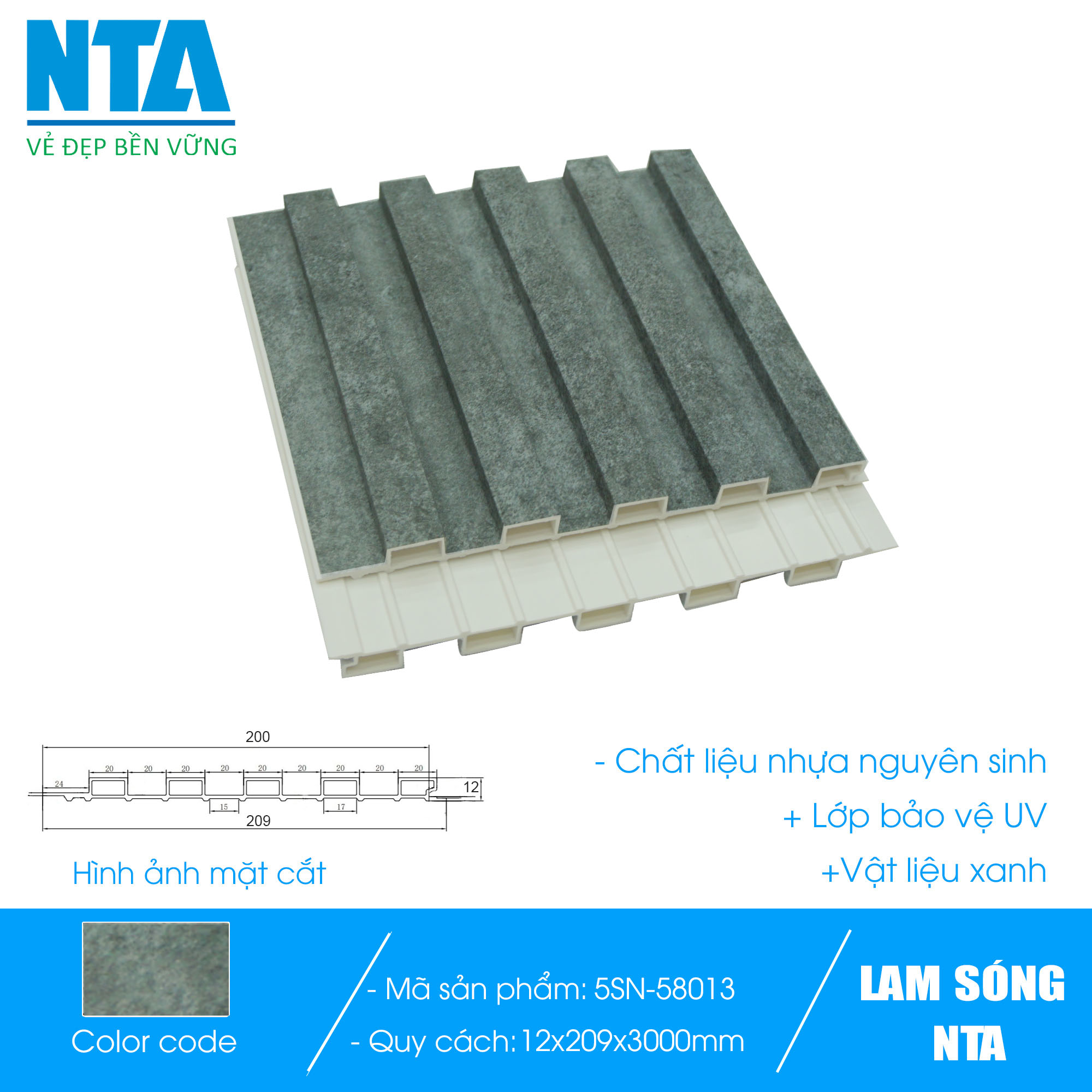   Lam 5 sóng nhỏ NTA 58013