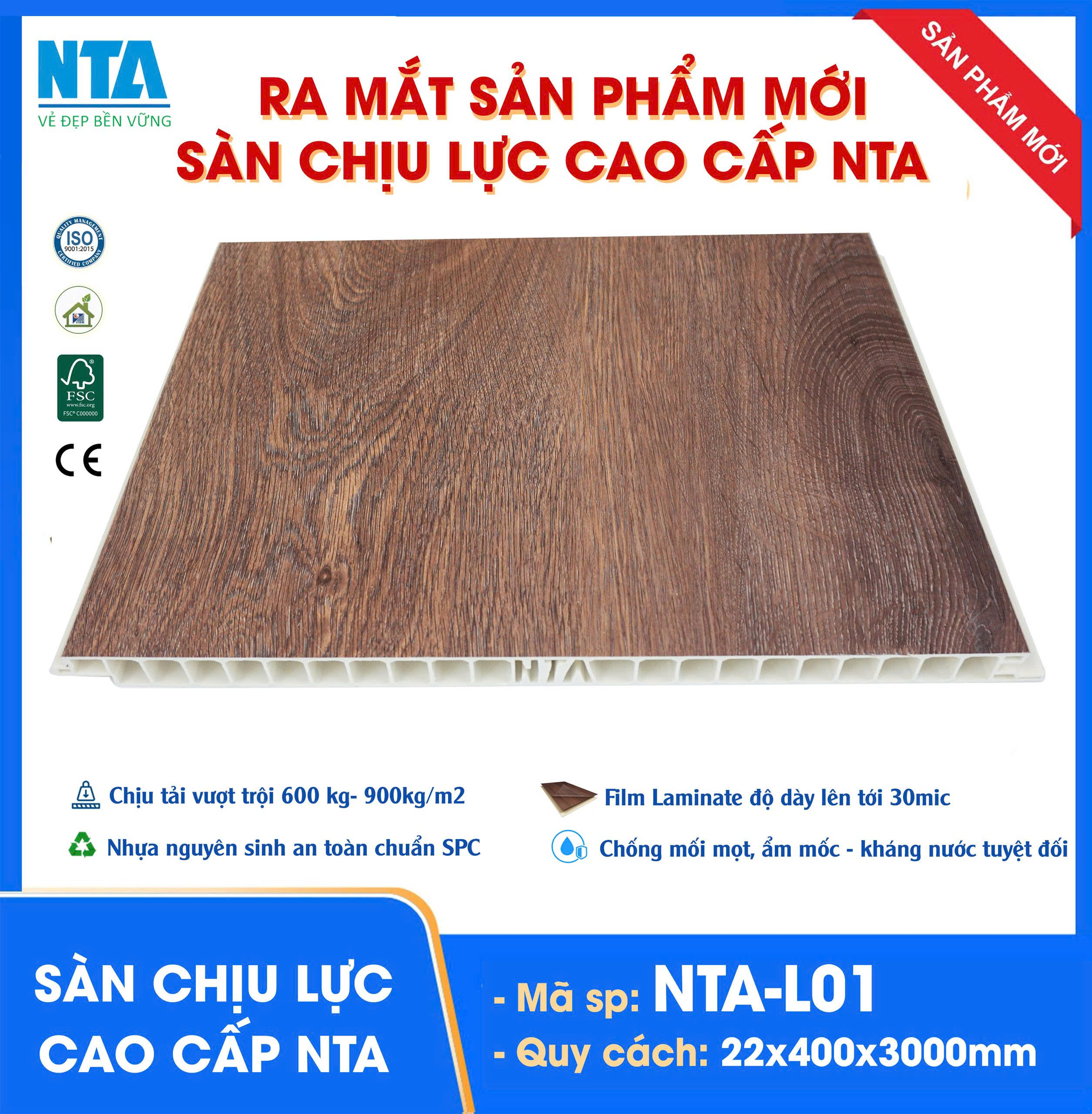 NTA Ra Mắt Sản Phẩm Mới “ Sàn Chịu Lực PVC 400” – Bước Tiến Mới Trong Giải Pháp Sàn Hiện Đại