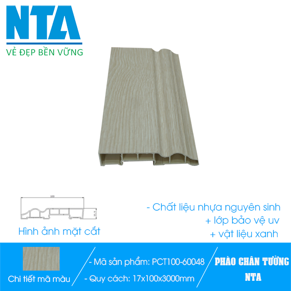 Phào chân tường 100 NTA - 60048