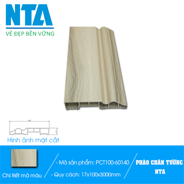 Phào chân tường 100 NTA-60140