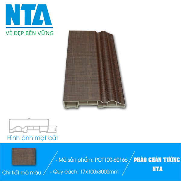 Phào chân tường 100 NTA - 60166