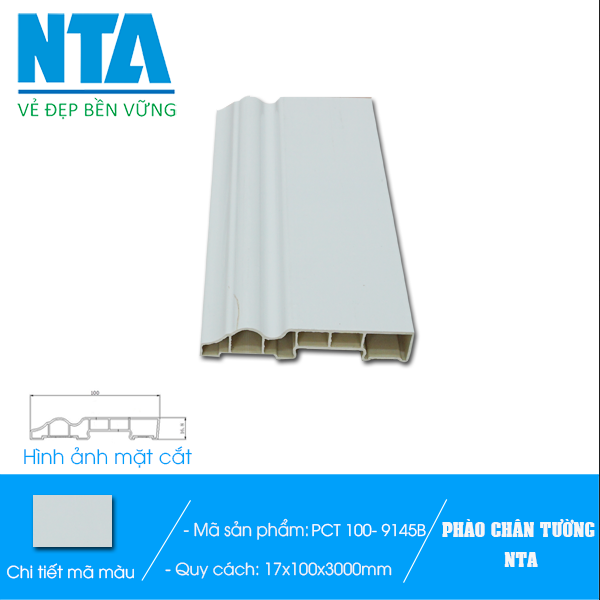 Phào chân tường 100 NTA- 9145B