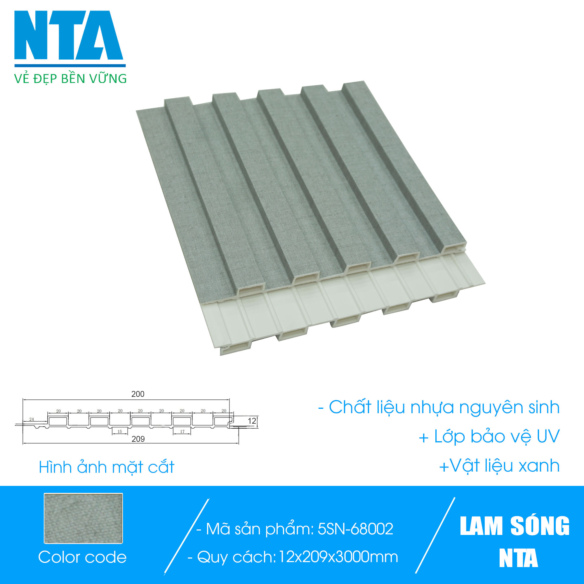 Lam 5 sóng nhỏ NTA 68002