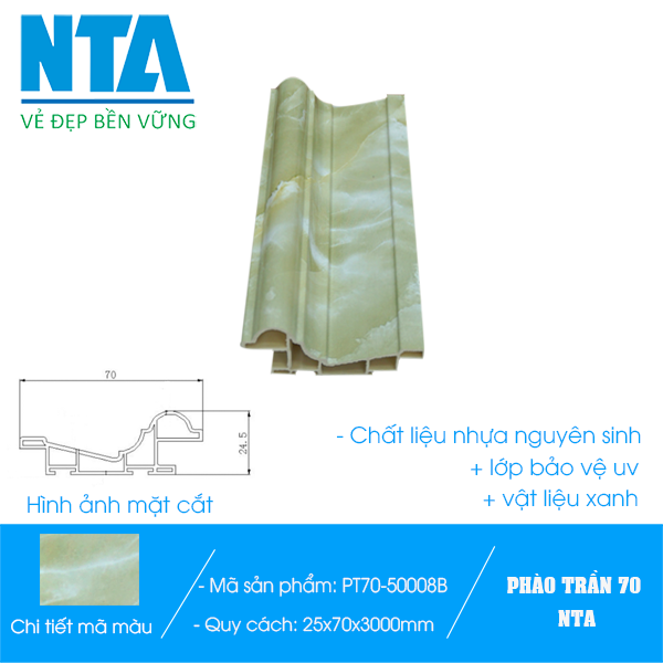 Phào trần 70 NTA-50008B