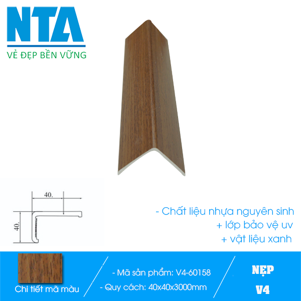 Nẹp trang trí V4 NTA- 60158