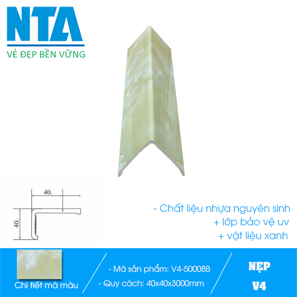 Nẹp trang trí V4 NTA- 50008B